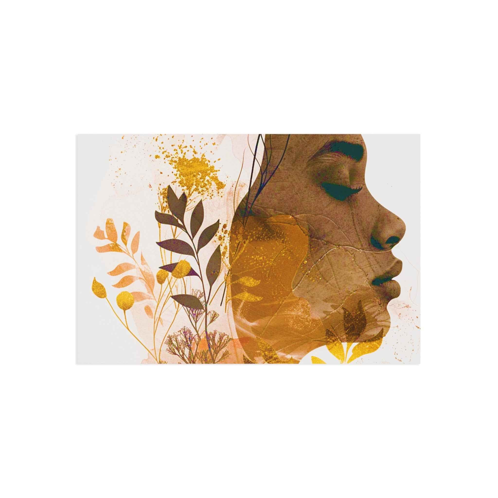 Golden Harmony Silhouette Postcards — Fine Art Classic Postcard Set