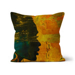 Golden Afrocentric Silhouette Cushion - D'Sare