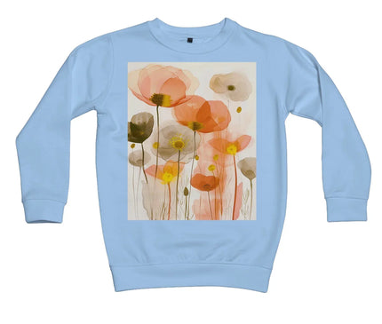 Poppy Echoes Golden Peach Escape  Kids Sweatshirt - D'Sare