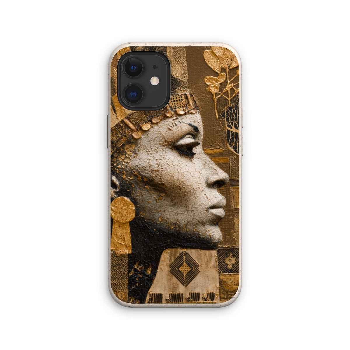 Afrocentric Golden Empress Eco Phone Case Bioplastic Bamboo Fibre 5ft Drop
