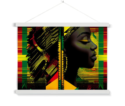 Red and Green Black Queen Fusion Fine Art Print with Hanger