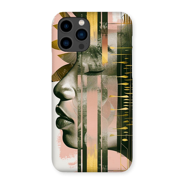 Peach and Gold Abstract Snap Phone Case