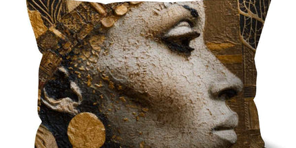 Afrocentric Golden Empress Cushion by Prodigi