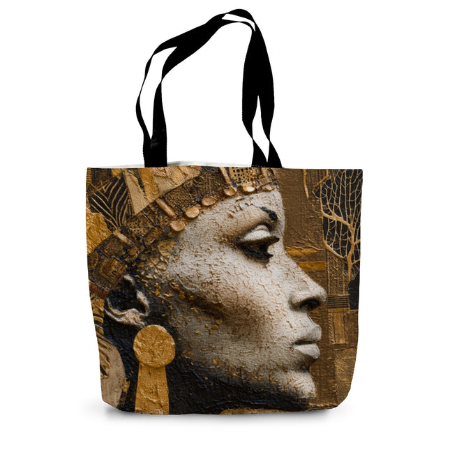 Afrocentric Golden Empress Canvas Tote Bag by Prodigi