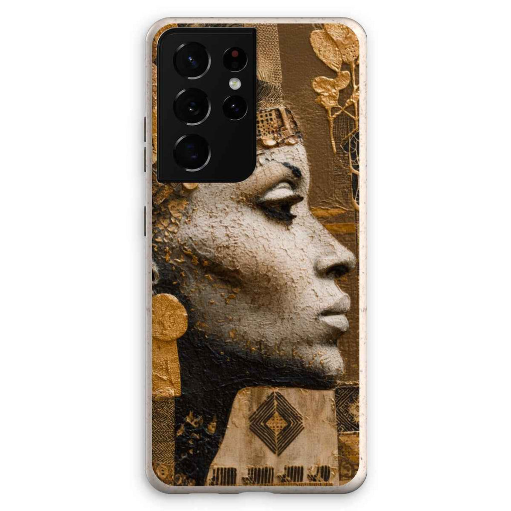 Afrocentric Golden Empress Eco Phone Case Bioplastic Bamboo Fibre 5ft Drop
