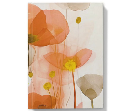 Poppy Echoes Golden Peach Escape 06 Eclectic Art  Hardback Journal - D'Sare