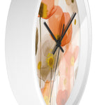 Poppy Echoes Golden Peach Escape Wall Clock - D'Sare