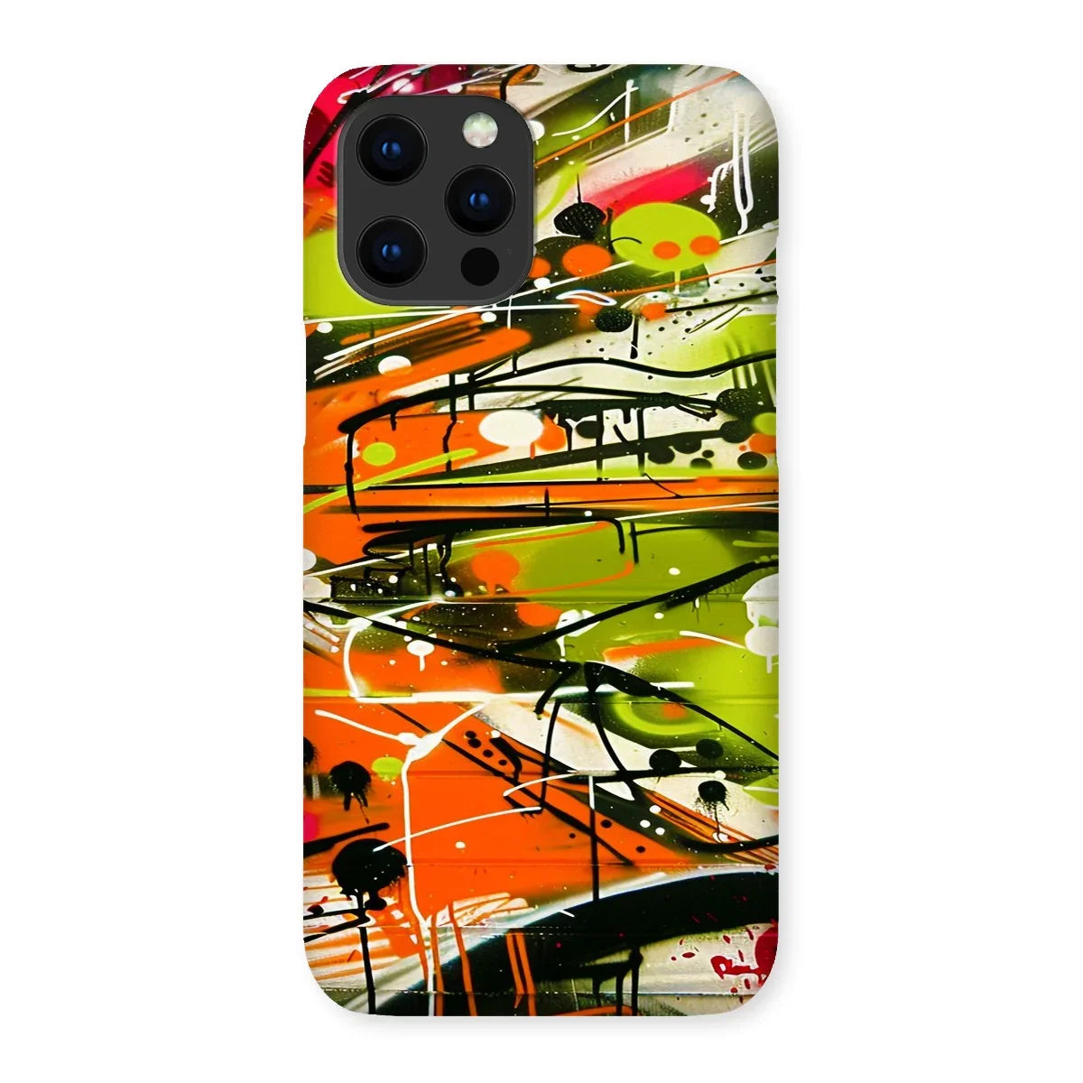 Neon Splatter Symphony: Urban Graffiti Art Snap Phone Case - D'Sare