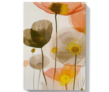Poppy Echoes Golden Peach Escape 06 Eclectic Art  Hardback Journal - D'Sare