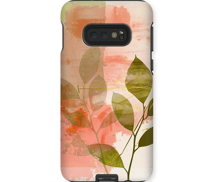 Peach Golden Leafy Escape 06 Tough Eclectic Art Phone Case - D'Sare