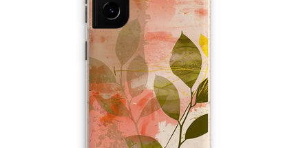 Peach Golden Leafy Escape Eco Phone Case by Prodigi