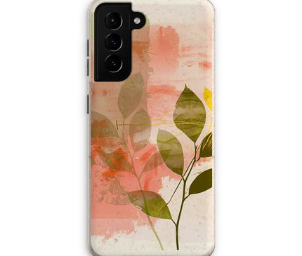 Peach Golden Leafy Escape 06 Eco Phone Case Eclectic Art - D'Sare