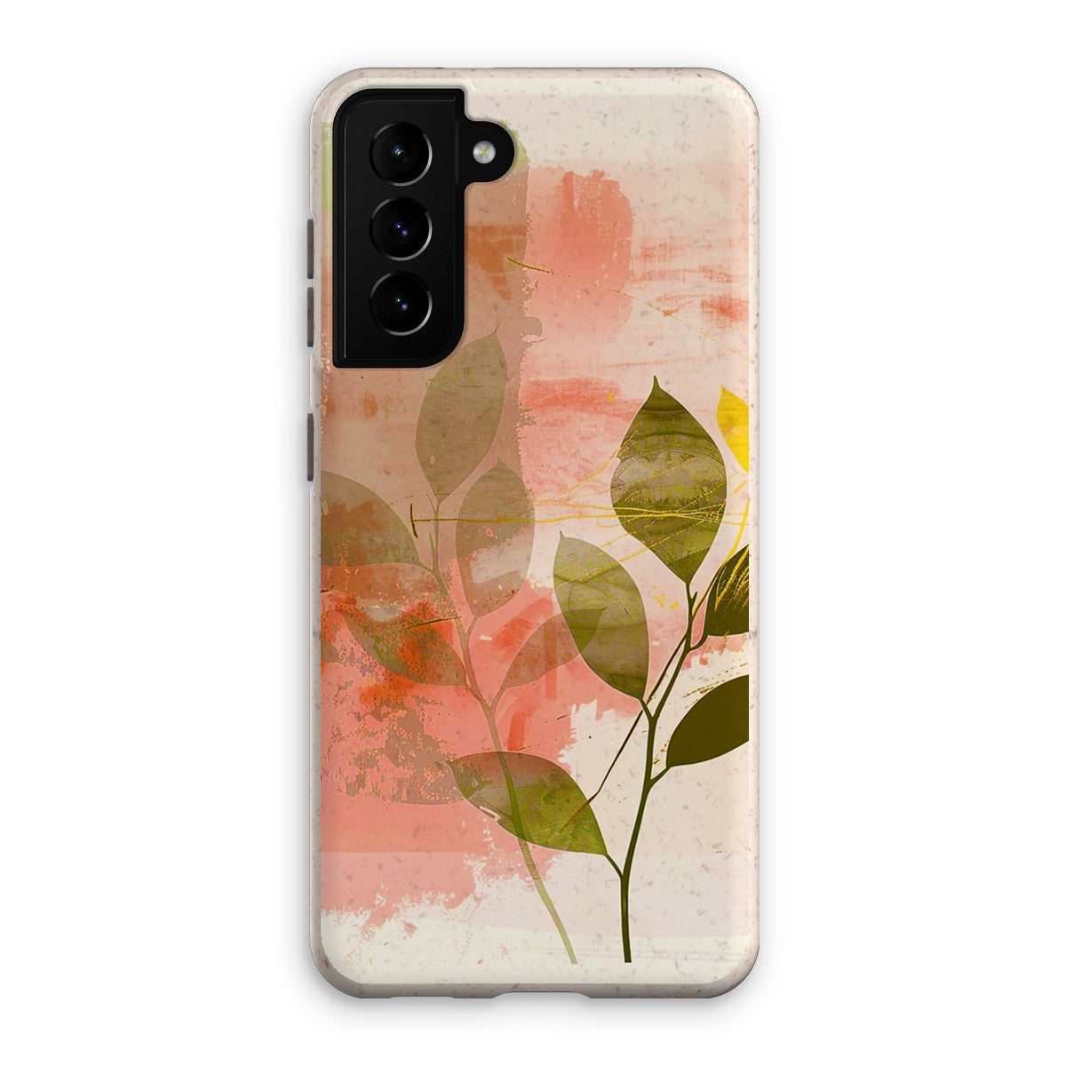 Peach Golden Leafy Escape 06 Eco Phone Case Eclectic Art - D'Sare