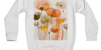Poppy Echoes Golden Peach Escape Kids Sweatshirt by Prodigi