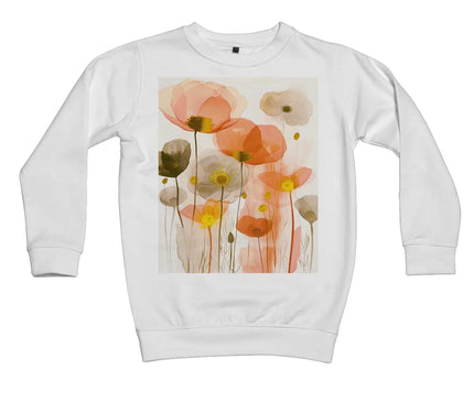 Poppy Echoes Golden Peach Escape  Kids Sweatshirt - D'Sare