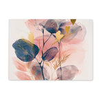 Peachy Blue Golden Flora Escape  Glass Chopping Board - D'Sare