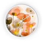 Poppy Echoes Golden Peach Escape Wall Clock - D'Sare