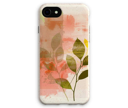 Peach Golden Leafy Escape 06 Eco Phone Case Eclectic Art - D'Sare