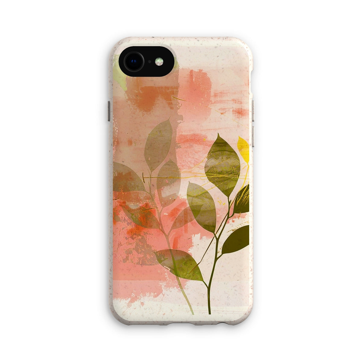 Peach Golden Leafy Escape 06 Eco Phone Case Eclectic Art - D'Sare