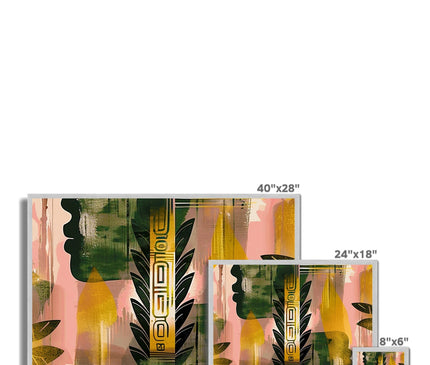 Echos of Duality Golden Pink Reflection Antique Framed Print