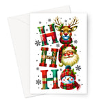 HO HO HO Christmas  Greeting Card