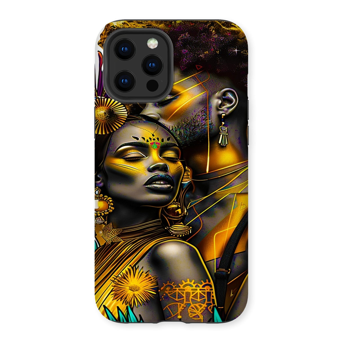 Golden Embrace Majestic Love Waterfall Tough Phone Case - D'Sare