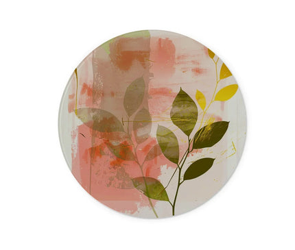Peach Golden Leafy Escape 06 Glass Eclectic Art Chopping Board - D'Sare
