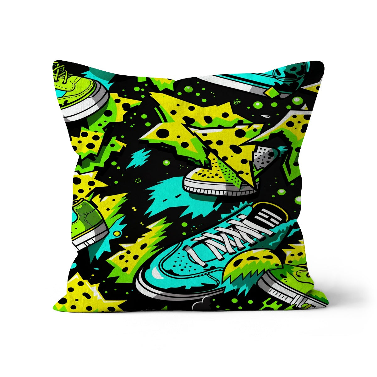 Electric Kicks Art: Urban Pop Art Explosion, Graffiti  Cushion - D'Sare