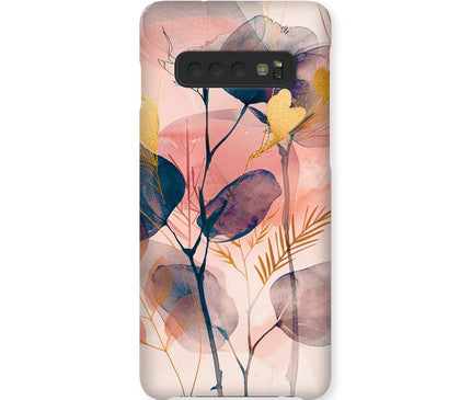 Peachy Blue Golden Flora Escape  Snap Phone Case - D'Sare