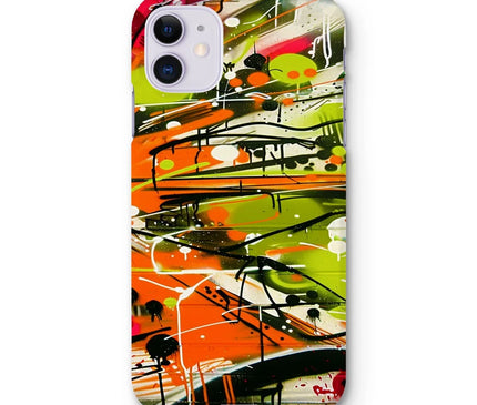 Neon Splatter Symphony: Urban Graffiti Art Snap Phone Case - D'Sare