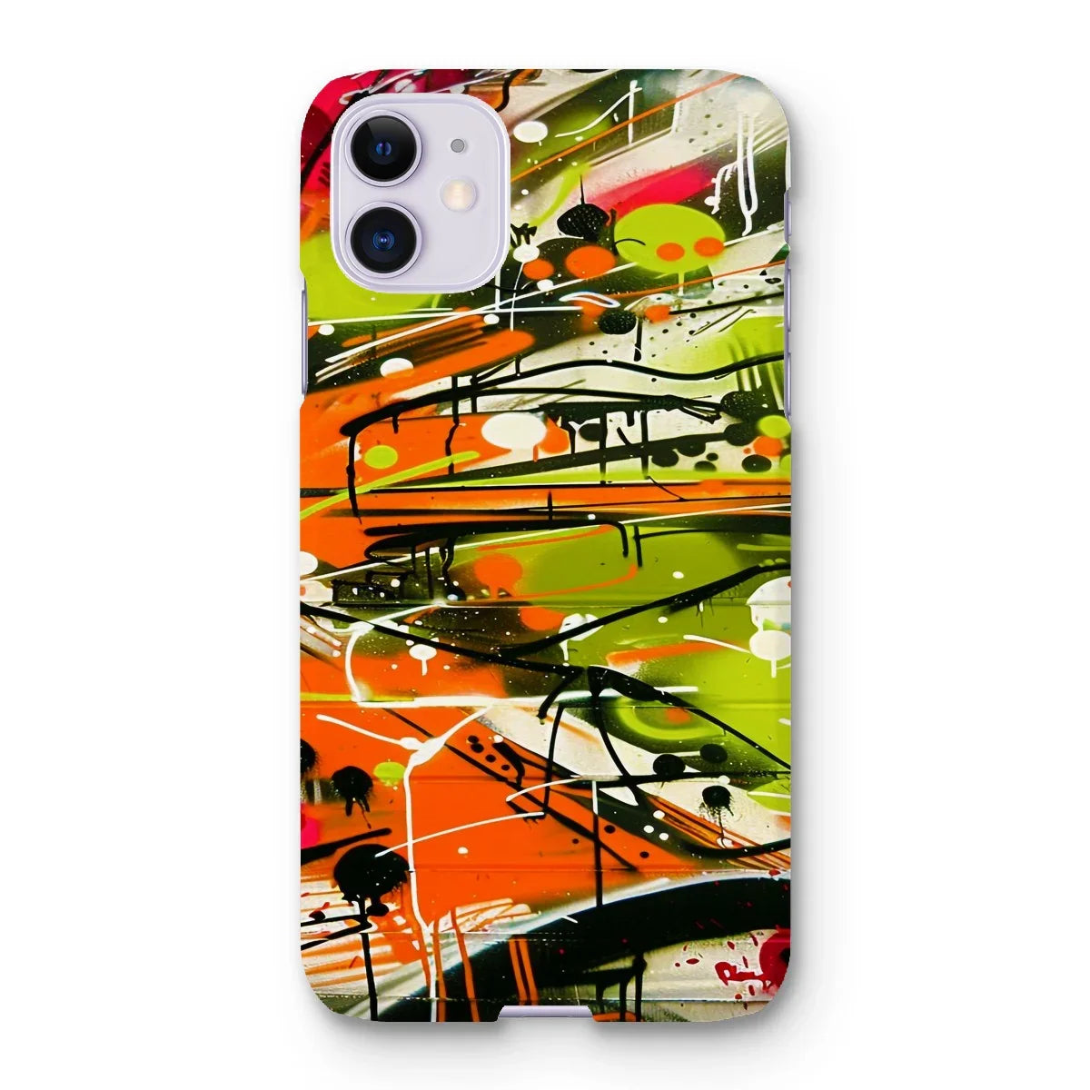 Neon Splatter Symphony: Urban Graffiti Art Snap Phone Case - D'Sare