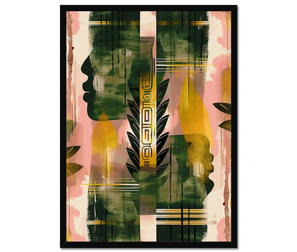 Echos of Duality Golden Pink Reflection Framed Print