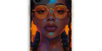 Solar Flare Radiant Soul Beautiful Black Girl Eco Phone Case by Prodigi