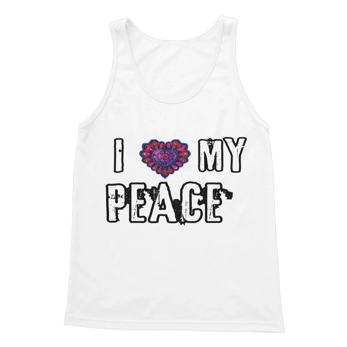 I Love My Peace Softstyle Tank Top - D'Sare