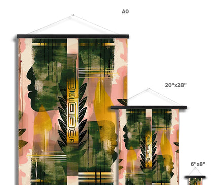 Echos of Duality Golden Pink Reflection Fine Art Print with Hanger