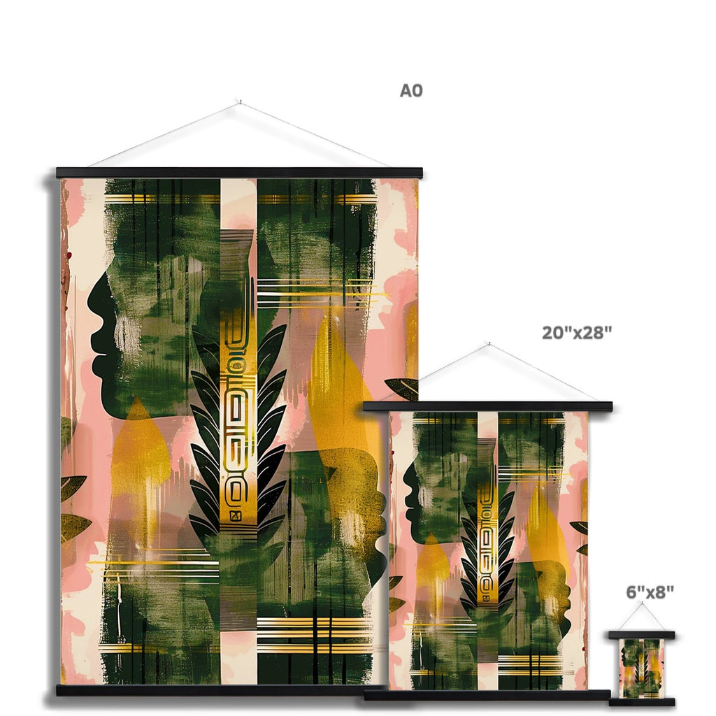 Echos of Duality Golden Pink Reflection Fine Art Print with Hanger