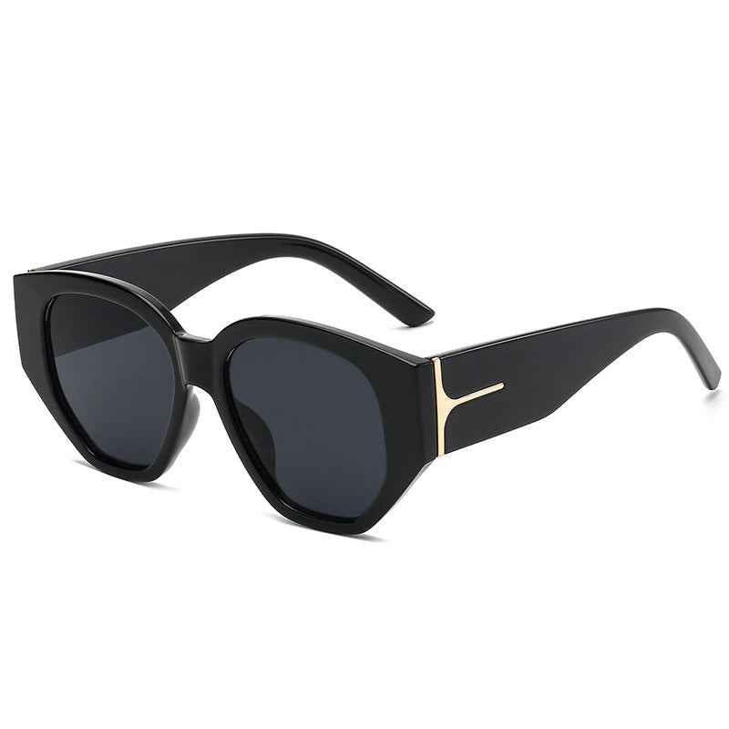 New Trend Big Frame Women Sunglasses Irregular Street Shooting Sunglasses Men Retro Wide Frame Glasses by eprolo