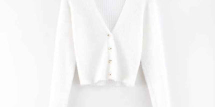 V-neck long sleeved cardigan sweater by eprolo