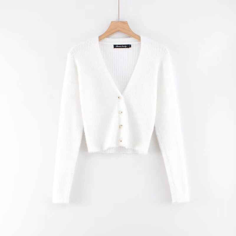 V-neck long sleeved cardigan sweater by eprolo