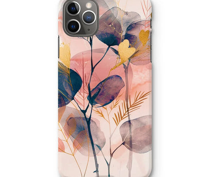 Peachy Blue Golden Flora Escape  Snap Phone Case - D'Sare