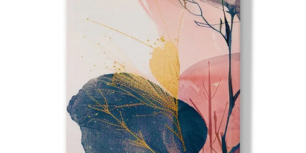 Peachy Blue Golden Flora Escape Hardback Journal by Prodigi