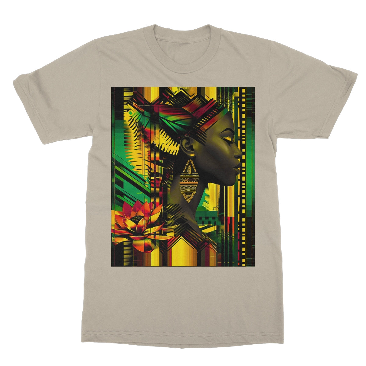 African Print Empress  Softstyle T-Shirt - D'Sare