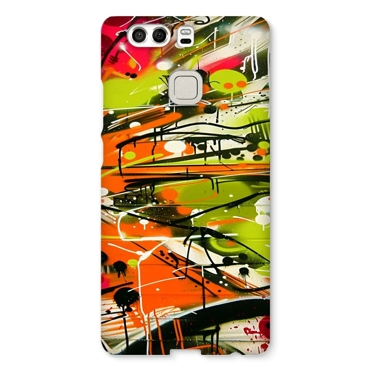 Neon Splatter Symphony: Urban Graffiti Art Snap Phone Case - D'Sare