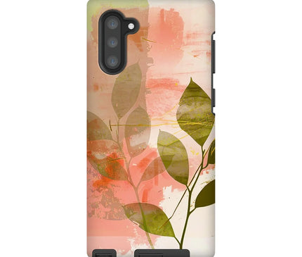 Peach Golden Leafy Escape 06 Tough Eclectic Art Phone Case - D'Sare