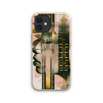 Echoes of Life: Afrocentric Meditation Peach and Gold Abstract Art Eclectic  Eco Phone Case