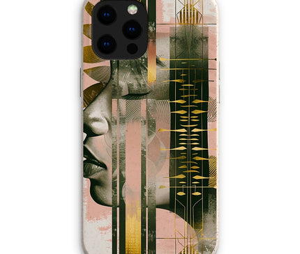 Peach and Gold Abstract Eco Phone Case