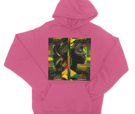 Abstract Red and Green Black Queen Fusion College Hoodie
