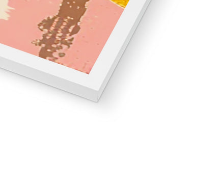 Echos of Duality Golden Pink Reflection Framed Print