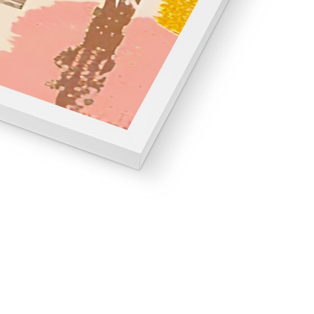 Echos of Duality Golden Pink Reflection Framed Print