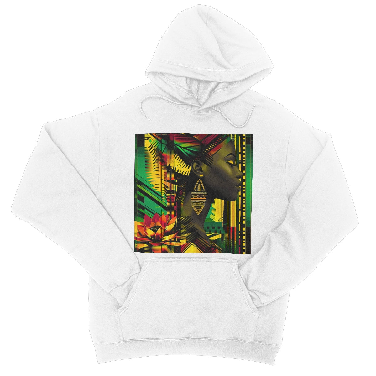 African Print Empress  College Hoodie - D'Sare